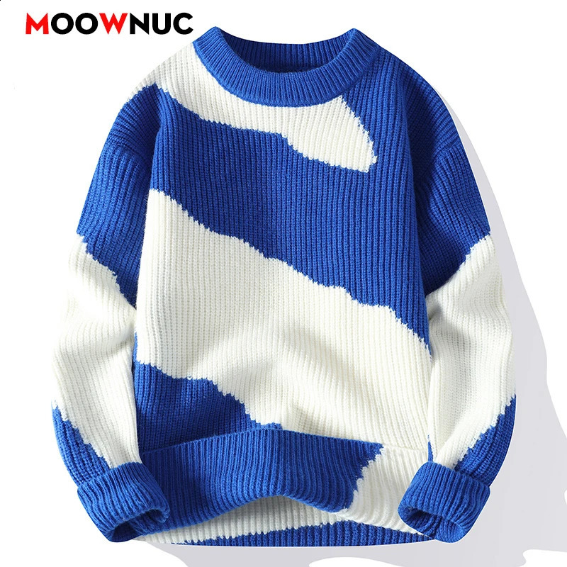Mens Clothing Pullovers Sweater For Men Autumn Mens Sweat-shirt Fashion Knit Casual Hombre Warm Solid Spring Male Streetwear 240914