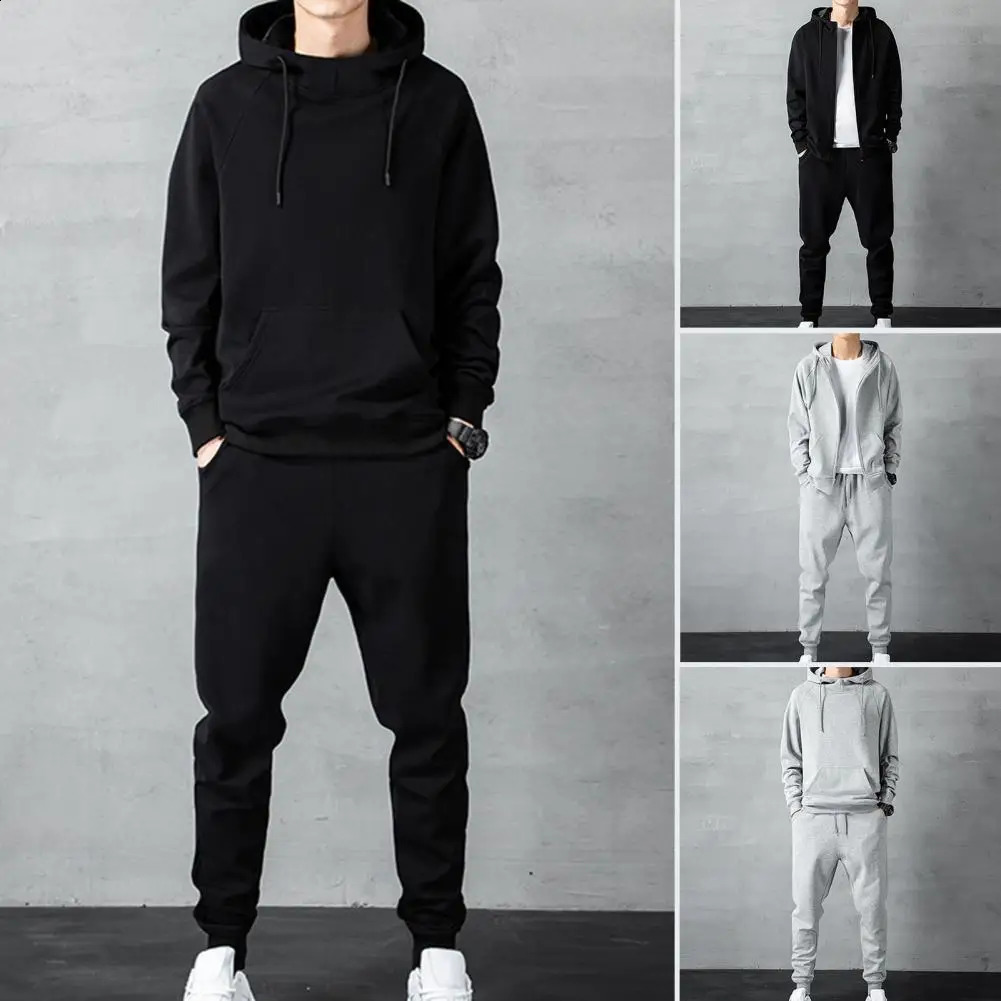 1 set of mens hoodies loose fitting hoodies sports pants mens sports shirts sports pants 240923