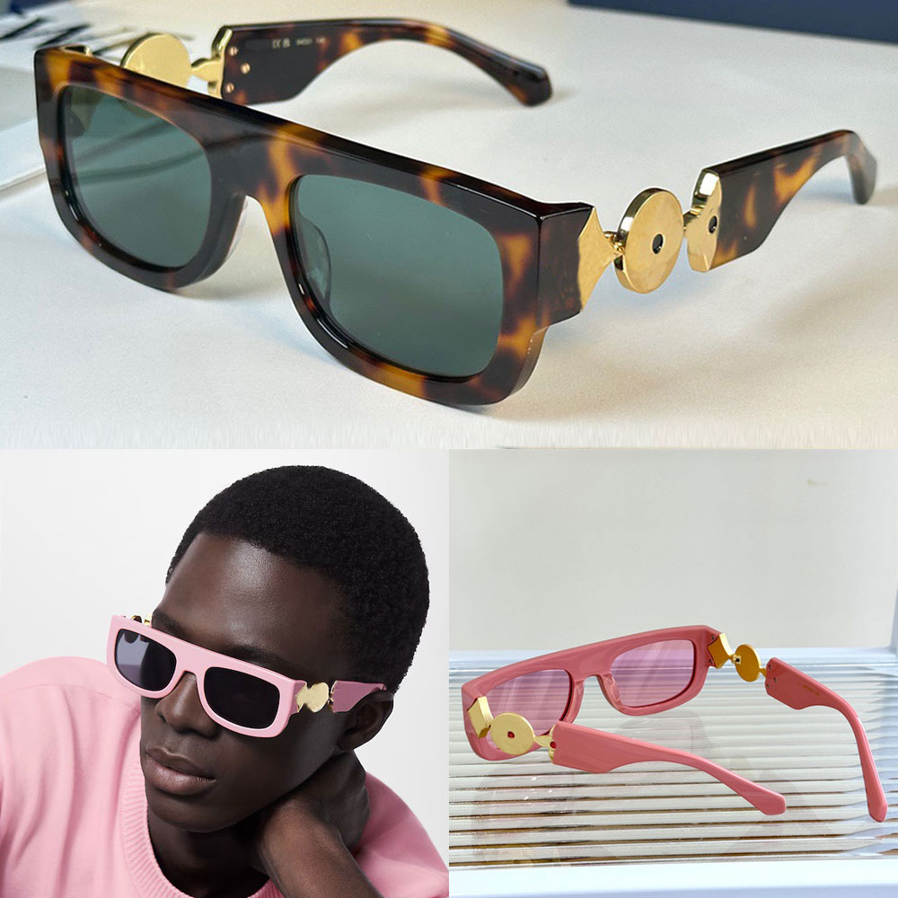 Monogramme hommage créateur acétate de métal Eyewear à la mode à faible masque silhouette luxe de luxe en plein air lunettes de soleil protection