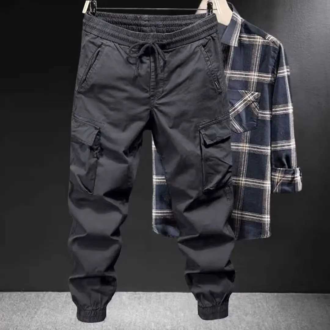 Loose casual pants oversized mens spring and autumn new tight pants W240923