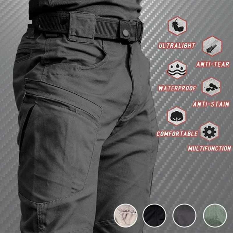 Outdoor waterproof tactical cargo pants mens breathable summer casual army military pants mens quick drying cargo pants W240923