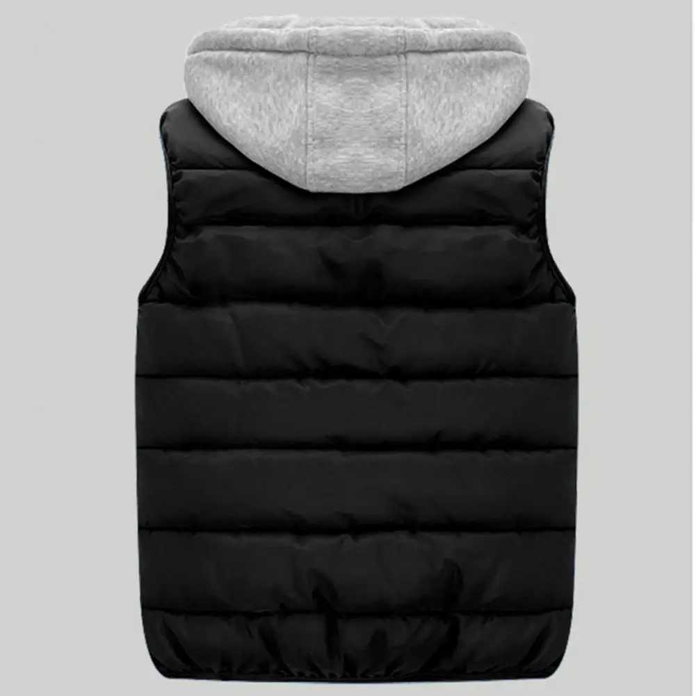 Vestige épais étanche à capuche sans manches pour hommes d'hiver veste froide froide