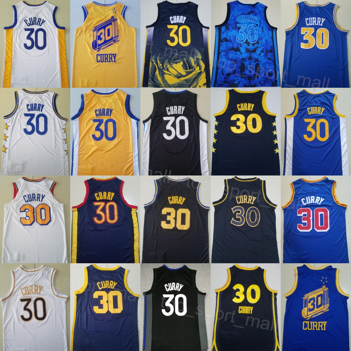 Équipe Basketball Stephen Curry Jerseys 30 Homme Gagné Classic Icon City Association Statement Shirt Pure Cotton for Sport Fans Breathable Blue B