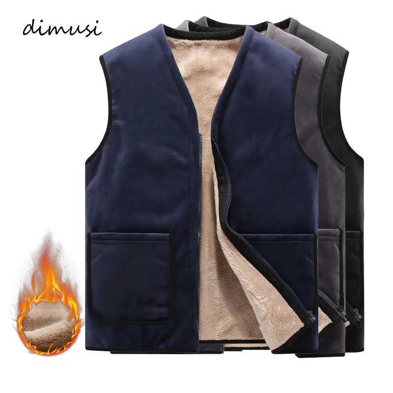 DIMUSI Hiver Mens Top Top Casual Mens Wool Veste sans manche à manches de mode Hot Soft Fishing Taist Clothing 8xl W240923