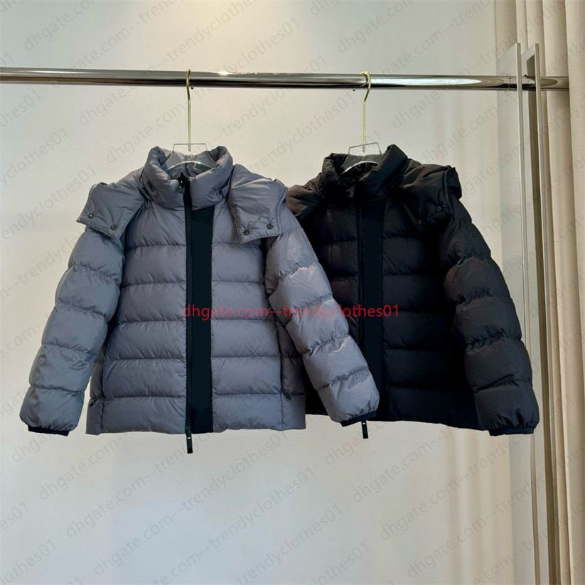 New kids girls boys puffer down coats hooded fashion jackets luxury designer black grey teenagers thcik waterproof outwear childrens winter jacke