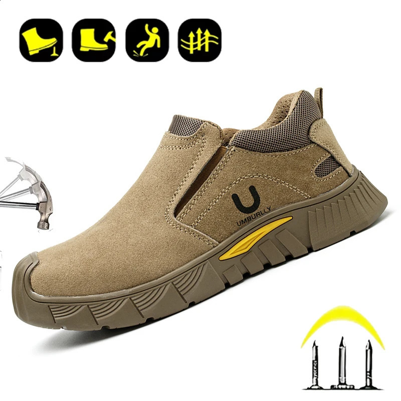 Chaussures de sécurité indestructibles anti-smash Les hommes travaillent en acier Boots de sécurité Footwea 3381
