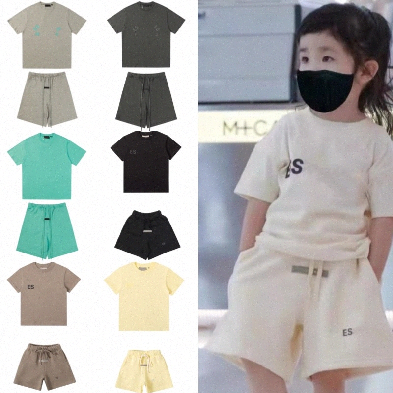 Designer Baby Clothing Sets Kids Boys Girls Clothes Summer Luxury Tshirts Shorts Tracksuit Children youth Outfits Short Sleeve Shirt-image-1021743473