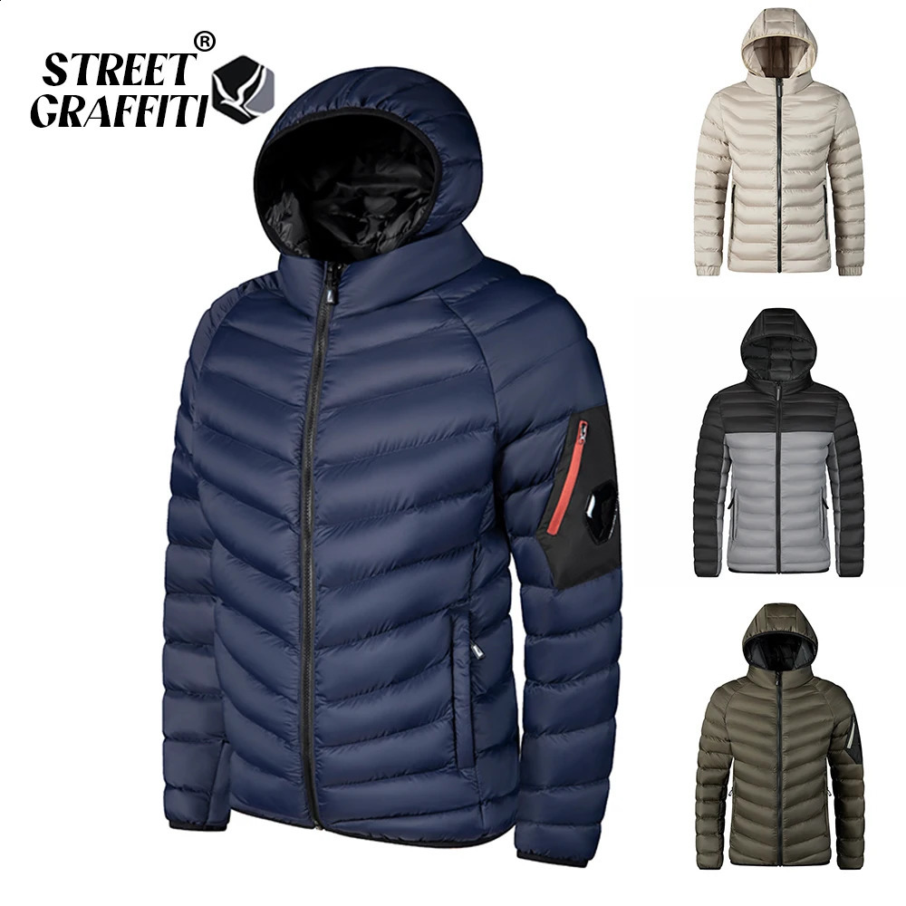 Mens winter casual jacket fashion mens autumn outdoor warm Parkas Coats high-quality jacket 240924