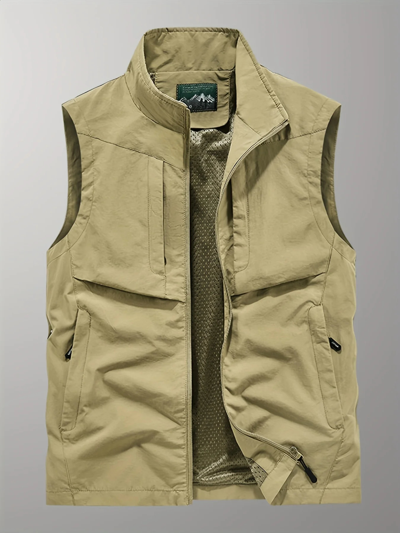 Summer vest mens multi pocket sleeveless jacket mesh workwear camping hiking fishing clothing hunting tactical sports jacket 8XL 240924