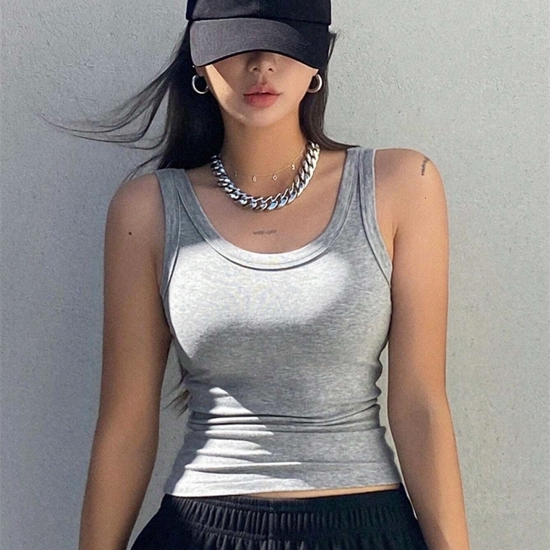 Camisole Tank Soft Top For Women Summer Outfits Tight And Sexy Knitted Bottom Shirt Sleeveless Outerwear y240918