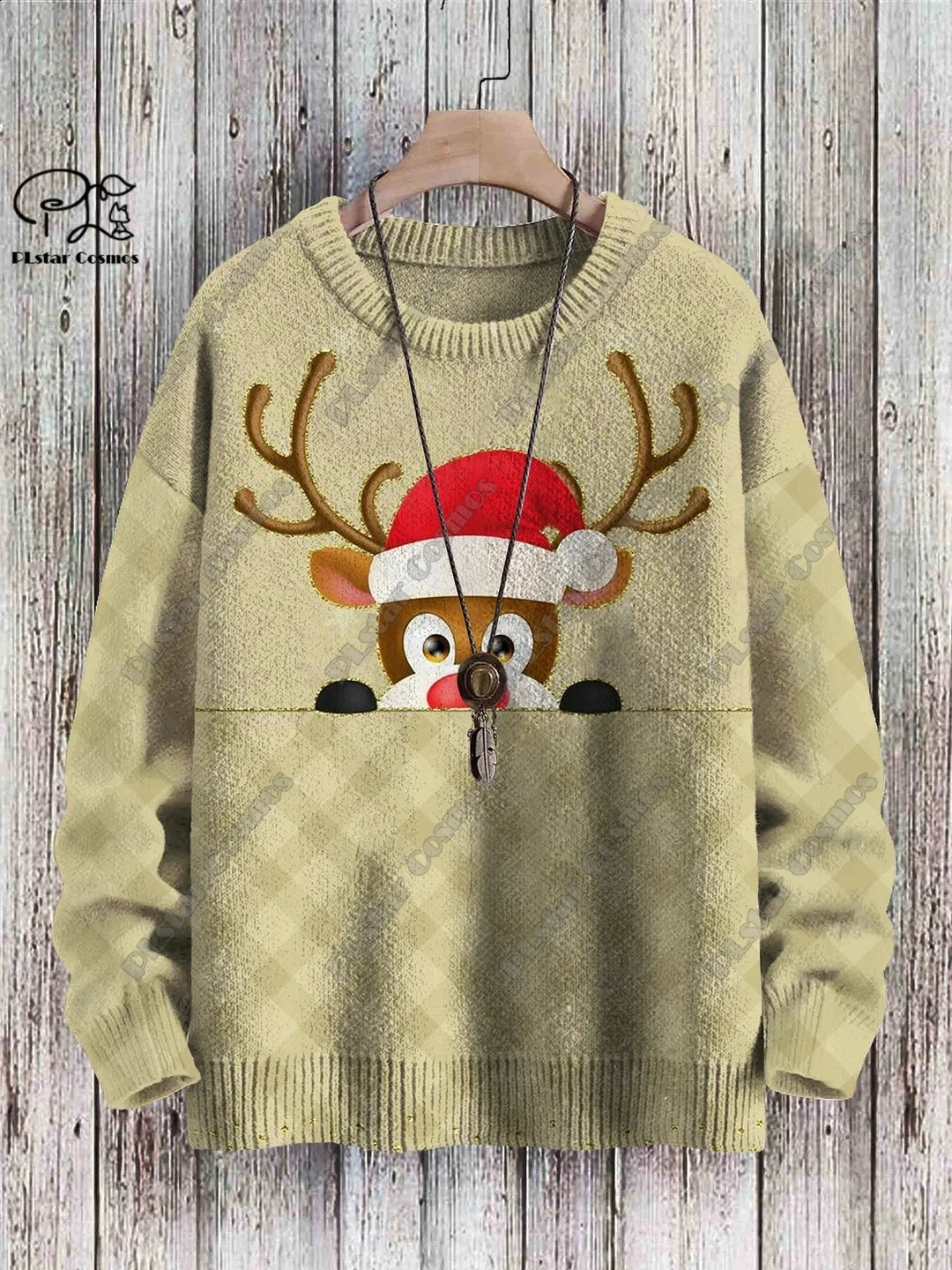 3D Printing Christmas Series Christmas Tree Christmas Tree Christmas Tree Christmas Hat Elk Pattern Ugly Sweater Winter Street Casual Neutral S-2