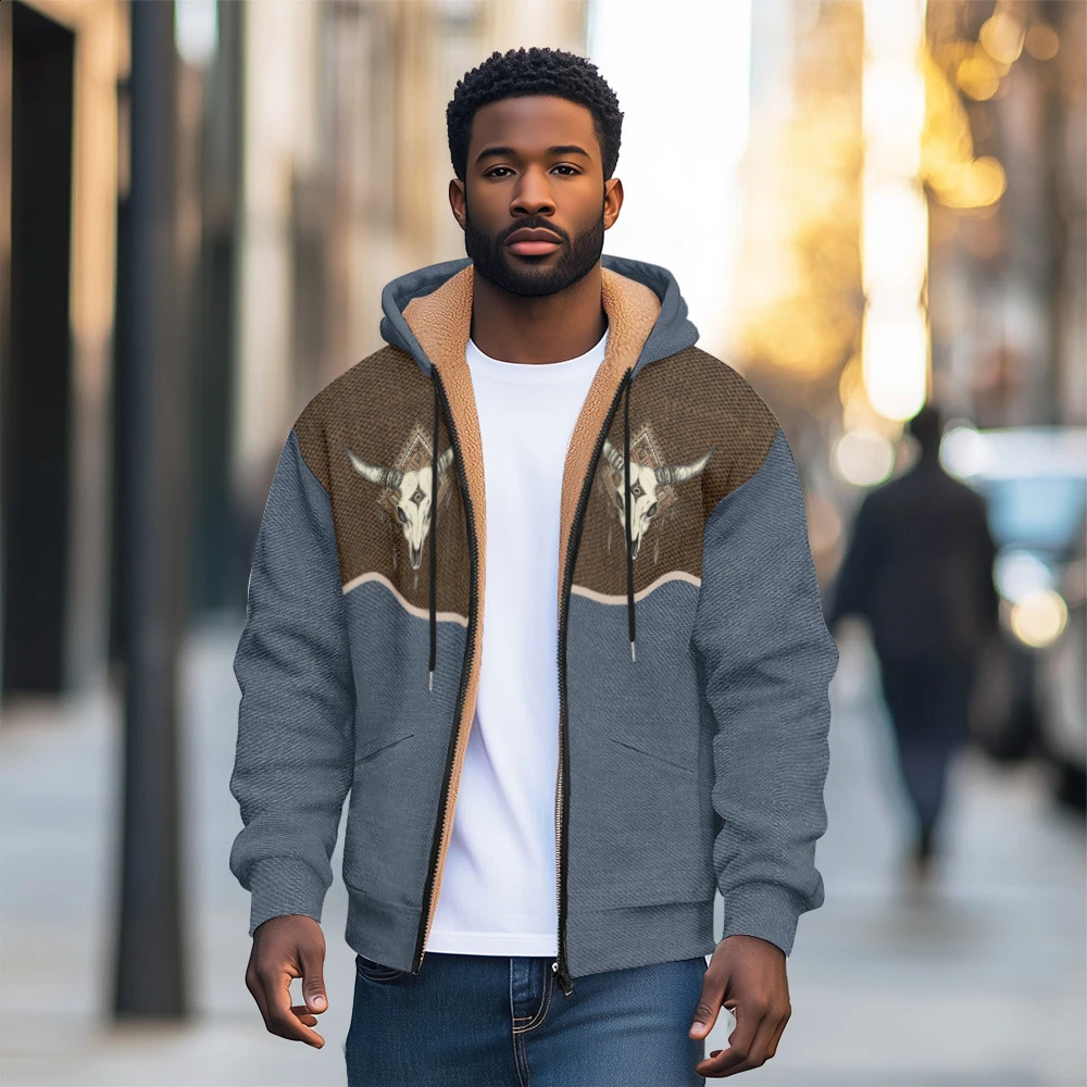Warm and comfortable mens winter jacket with zippered pockets thick wool lining jacket suitable for cold weather 240924