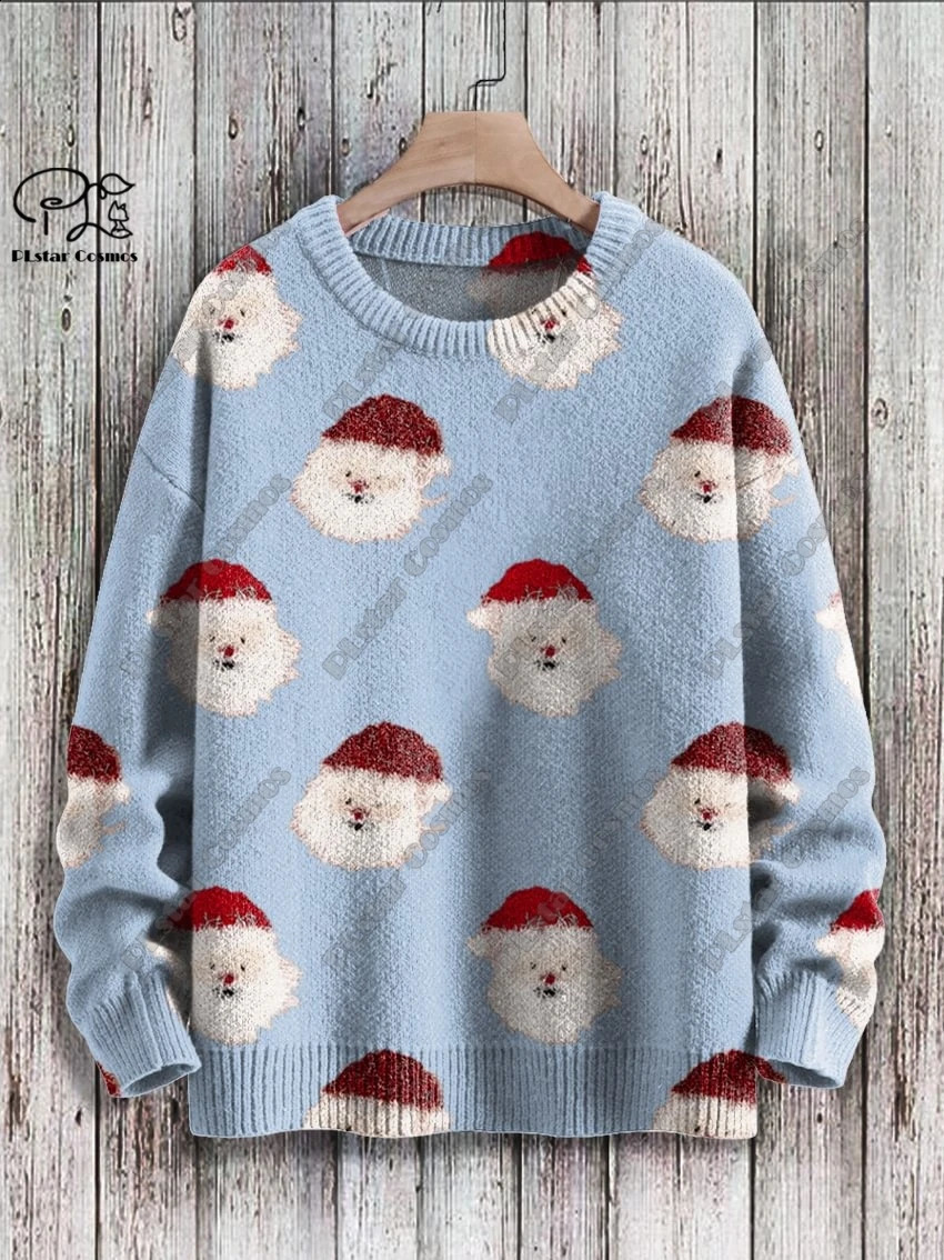 3D Printing Christmas Series Christmas Tree Christmas Tree Christmas Tree Christmas Hat Elk Pattern Ugly Sweater Winter Street Casual Neutral S-1