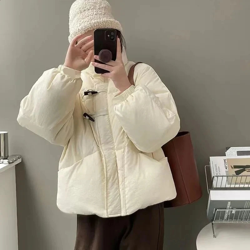 veste femme Version coréenne col montant court coton rembourré épaississement chaud Parkas hiver Vintage manteau 240924