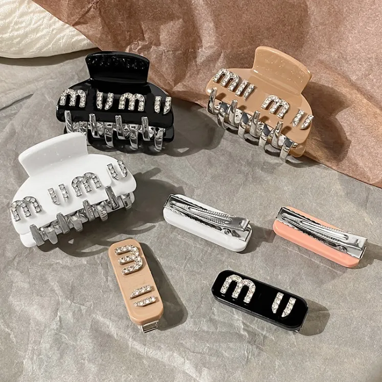 Quality Classic Designer Letter Clamp Womens Clips High Metal HairJewelry Girl Hair Clip Headdress Accessories-image-1106469044