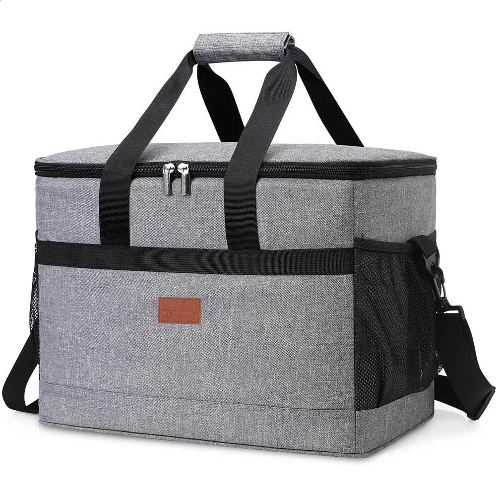 35L Large Capacity Collapsible Cooler Bag Insulated Picnic Lunch Box Cooling for Outdoor Travel Camping BBQ Family Party 260423BJ