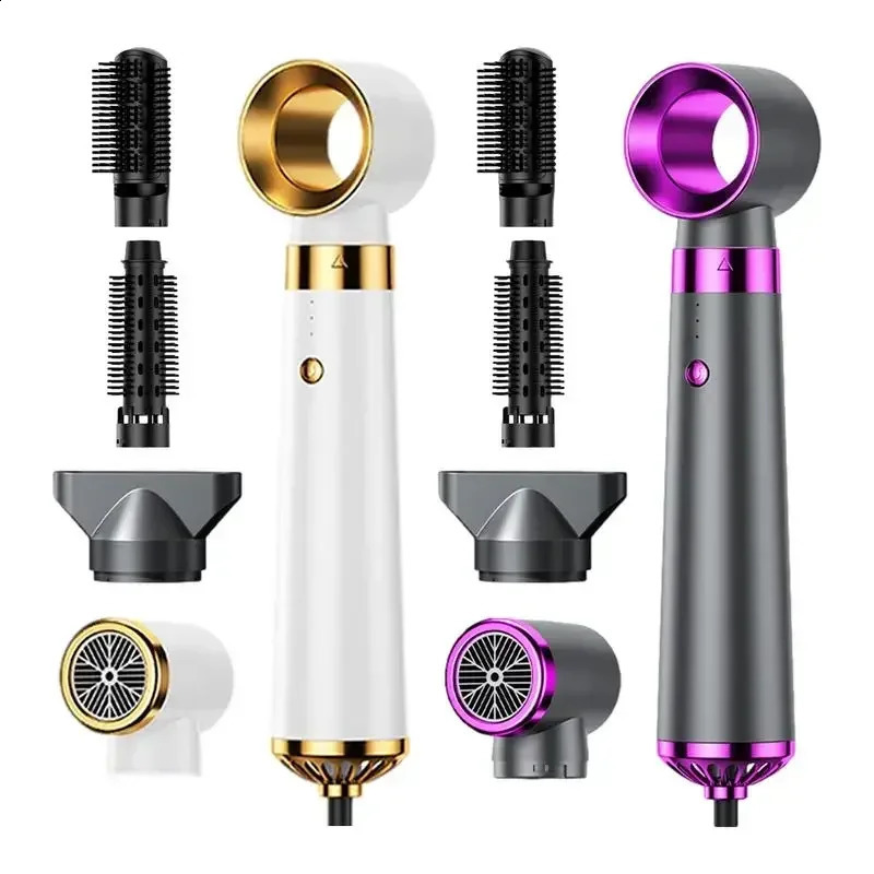 Blow Dryer Styling Brush Dryer Hair Dryer 5 in 1 Brush with Ionic 3 Adjustable Speeds and Interchangeable Nozzles Hair Tool 240923 M260210-image-1094755371