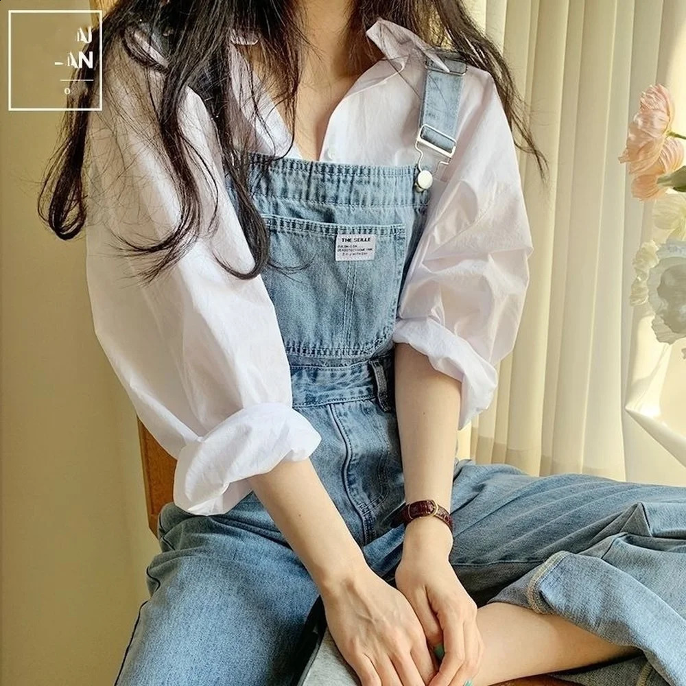 Veste rétro en denim Pantalon de style coréen d'été