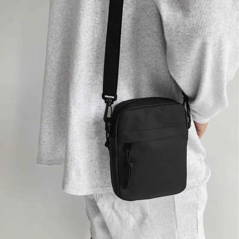 Messenger Sling Bags for Casual Canvas Zipper Pouch Simple Small Crossbody Shoulder Men Bag 2023 New Z240924