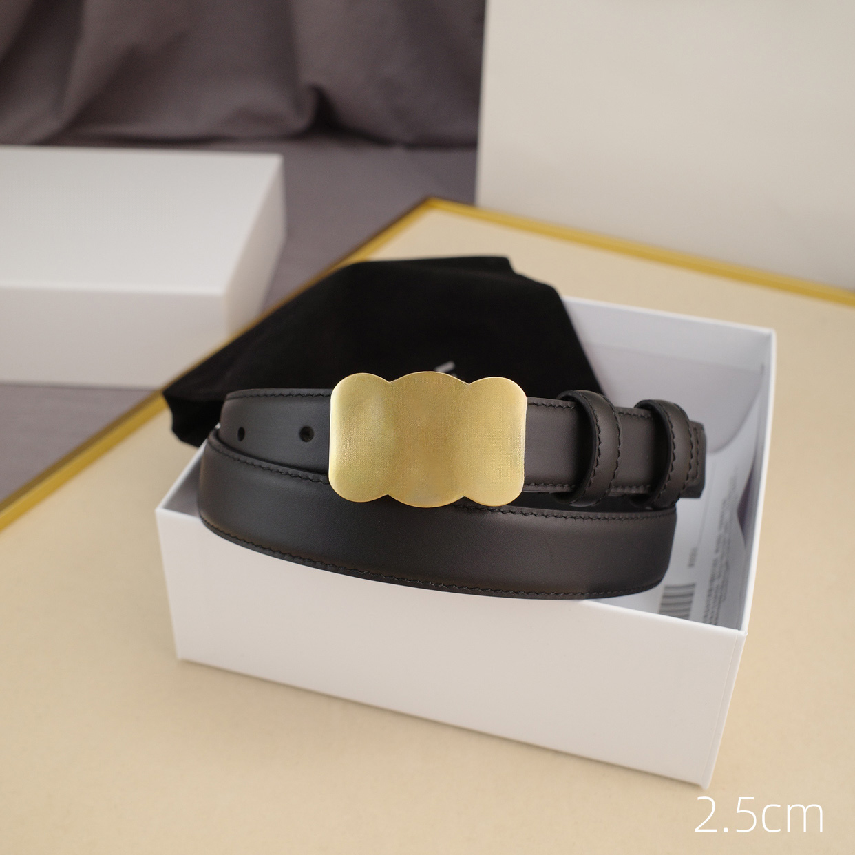 Ceinture de mode Retro Design mince ceintures de taille pour femme largeur féminine 2,5 cm authentique bouche de vache lisse 3 Couleur Option de