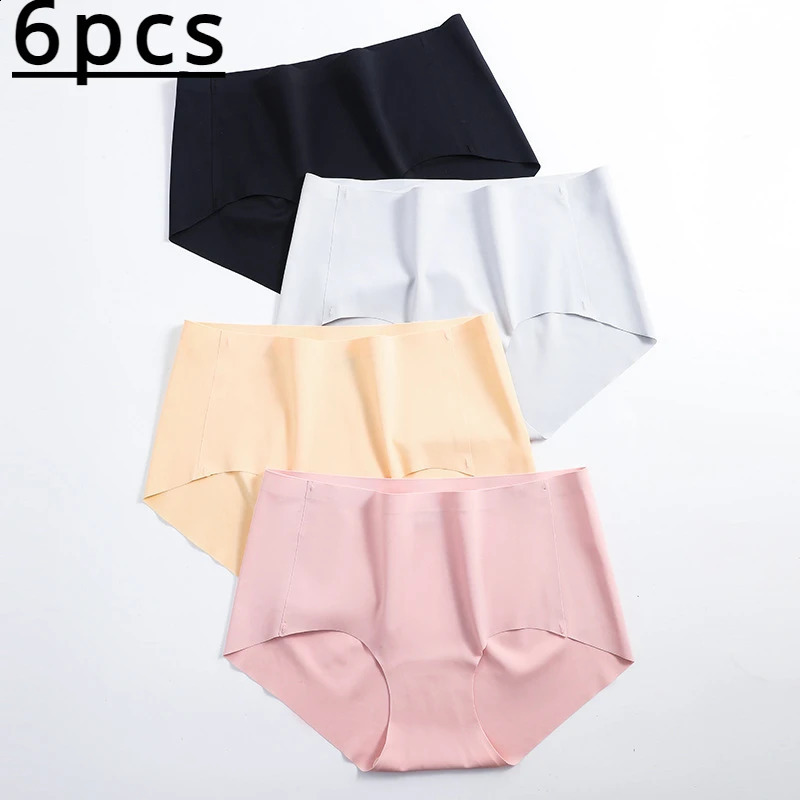 6 morceaux de taille moyenne solide sous-vêtements sexy sans linge sexy pour les ensembles de lingerie pour femmes 240925