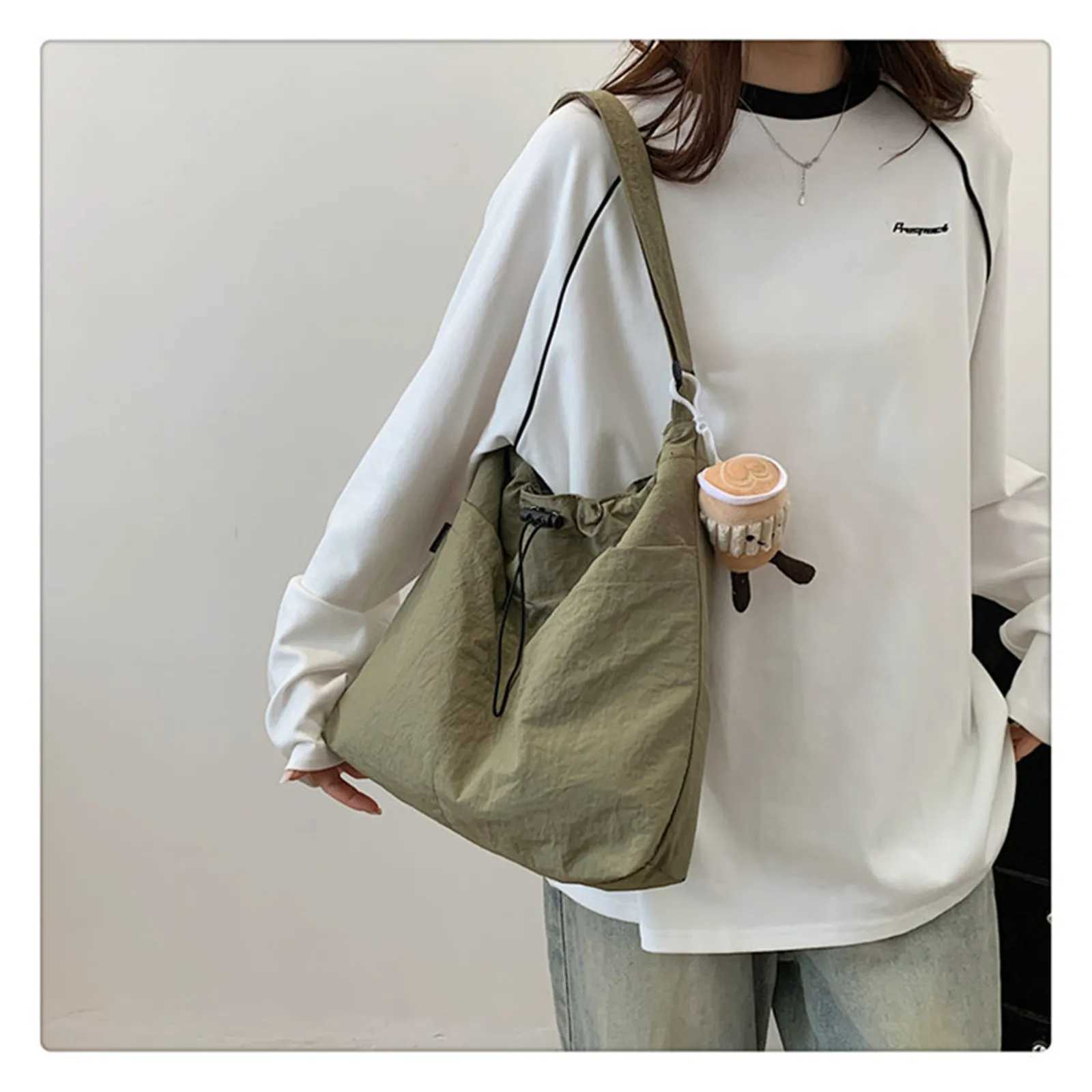 Casual For Women 2024 Fashion Cloth Shoulder Large Capacity Class Commuting Crossbody Bag New Z240924
