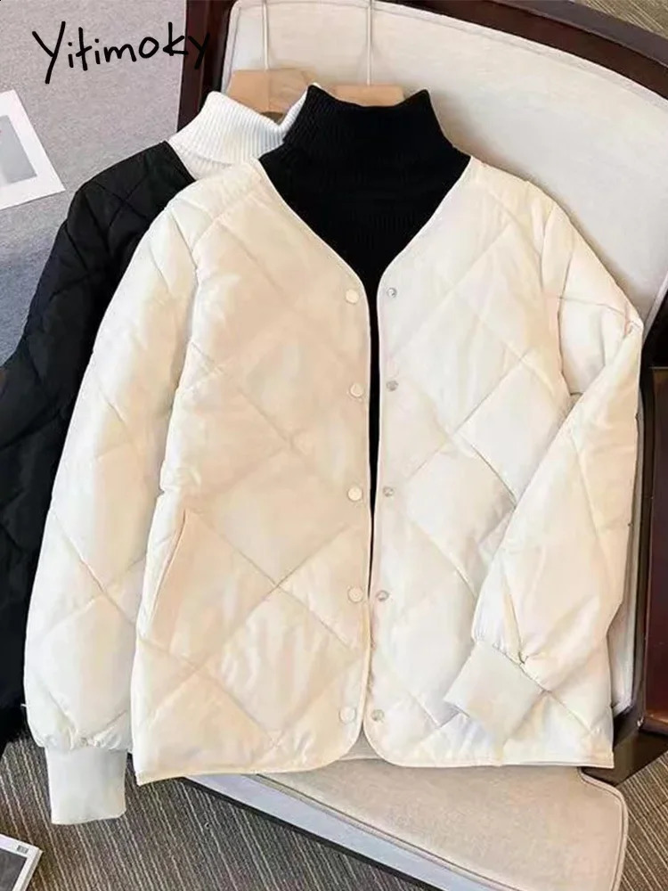 Vintage Parkas for Women Fashion Casual Streetwear Parkas Solid Loose Long Sleeve Single Breasted 2024 Autumn Winter Parkas 240918