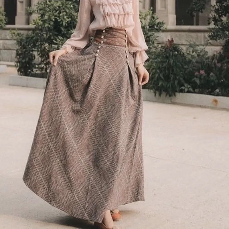 French rétro Long Womens Elegant Plain Weave Lace Robe épaisse robe d'hiver d'automne coréen Fashion Retro Casual Party Vêtements 240924