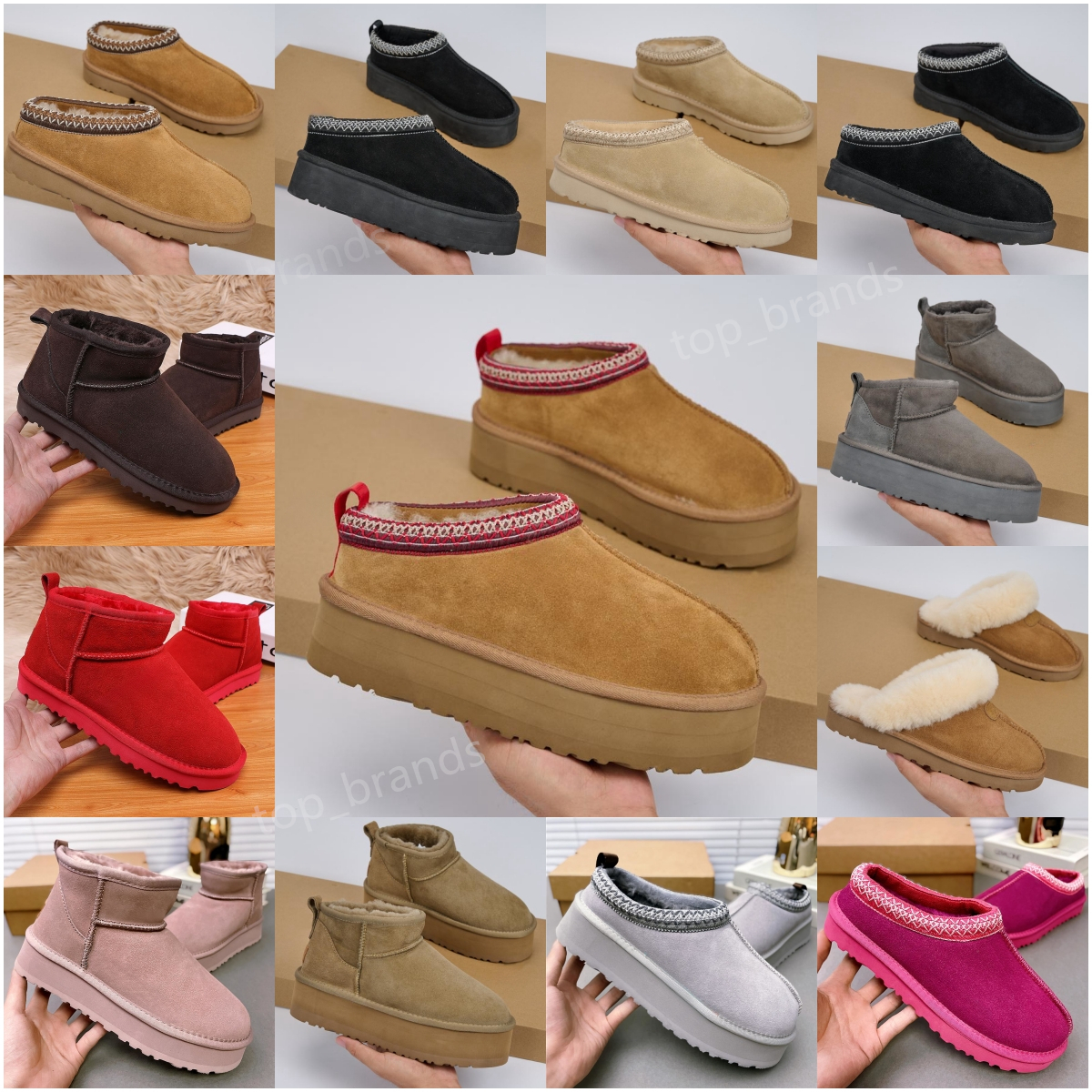 Woman Tazz Boots Designer Tasman Snow Boot Winter Sandals Sheepskin Slippers Women Slide Men Ultra Mini Classic Platform Warm Shoes Fur Thin Thick C