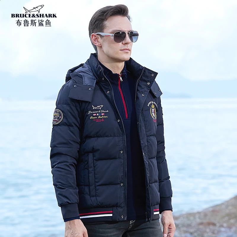 Winter Mens Thick Down Jacket 70% Grey Duck Feather Waterproof Loose Mens Down Jacket Mens Hooded Large Size 3XL 240926