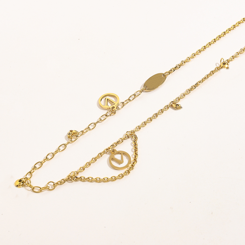 18K Gold Plated Luxury Designer Necklace Stainless Steel Necklaces Choker Chain Pendant Statement Fashion Womens Wedding Jewelry Accessories-image-760493615