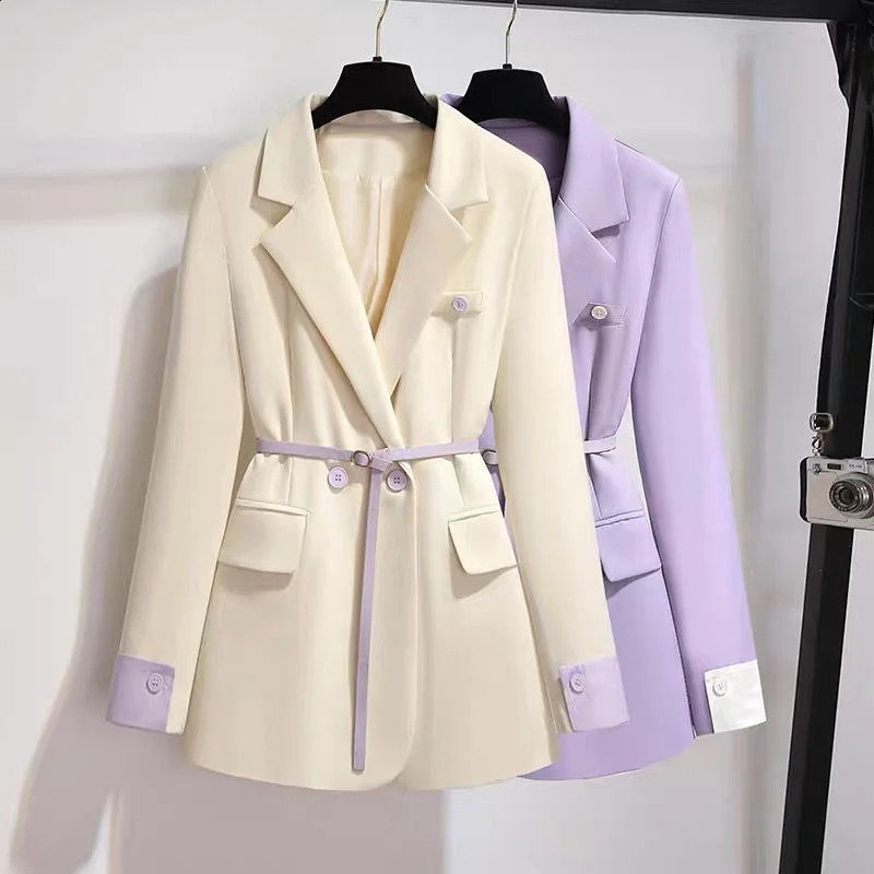 Spring/Autumn Womens Jacket Long Sleeve Office Casual Set Jacket Womens Ultra Thin Work Womens Jacket 240926