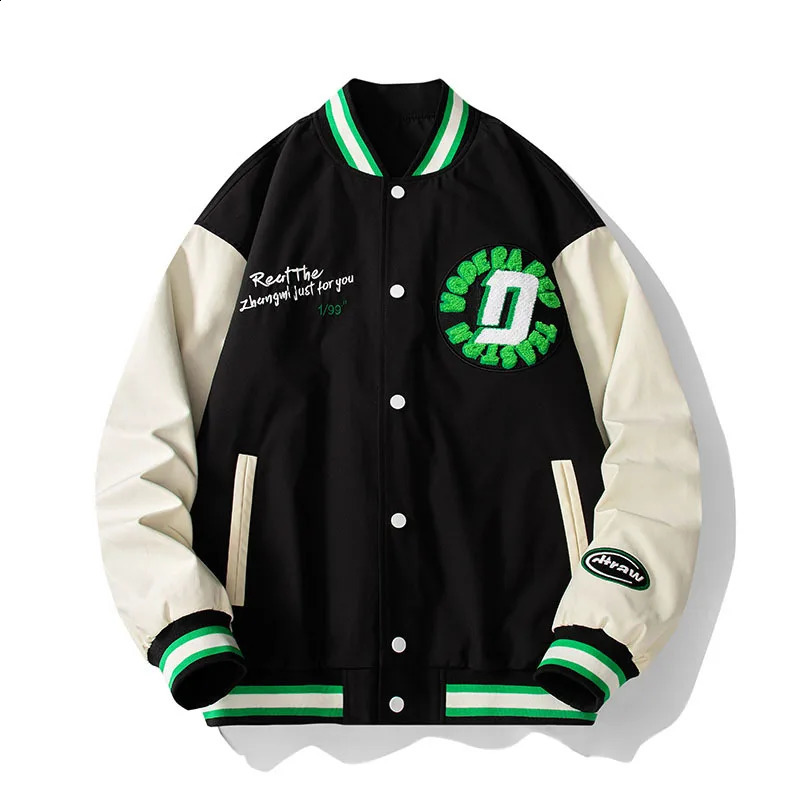 American retro couple spring/summer baseball jacket with letters trending towards loose mens clothing 240926