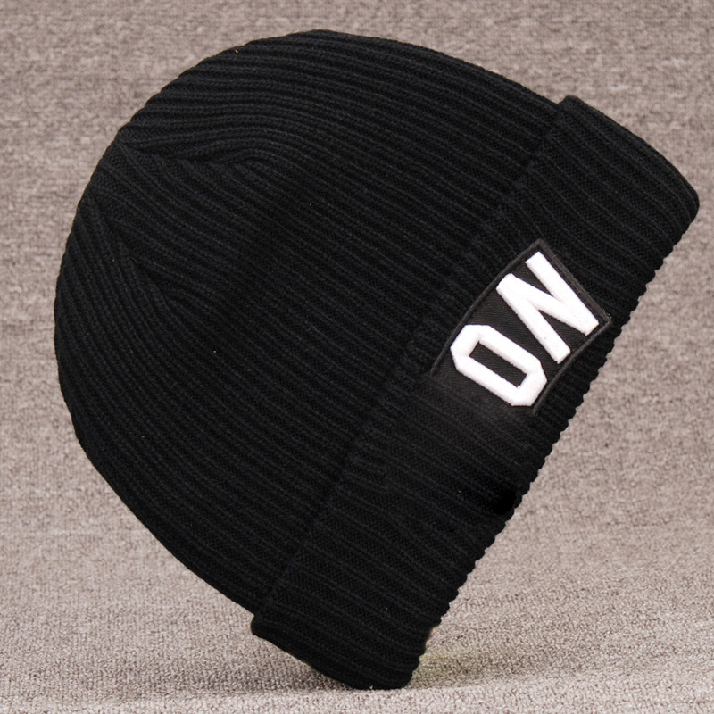 Autumn and Winter Embroidered Trendy Warm Knitted Hats