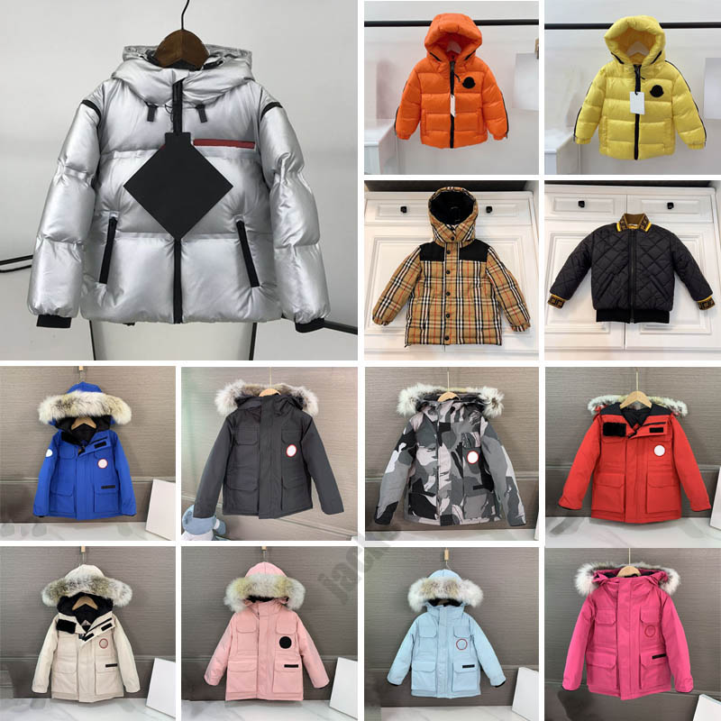 2024 Winter designer kids coat Down Jacket For Boys Real Raccoon Fur Thick Warm Baby Outerwear Coats 2 12 boys girls jackets Kid Fashion Teenage J26