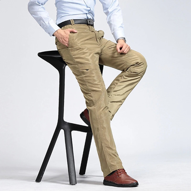 Winter Pants Mens 90 White Duck Down Padded Smart Casual for Men Business Warm Trousers PT455 240925