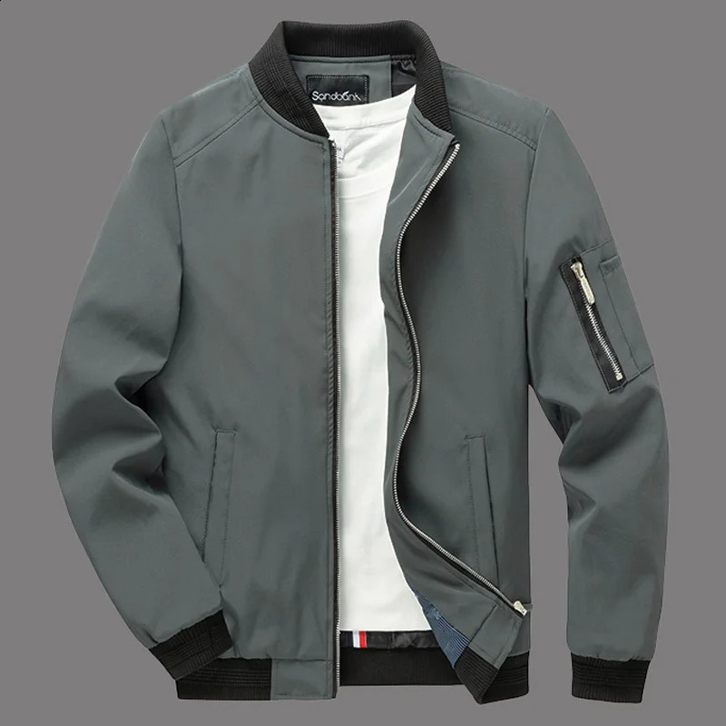 Spring and autumn 8XL 9XL mens bomber zipper school team jacket mens casual streetwear hip-hop slim fit pilot baseball jacket mens clothing 24092