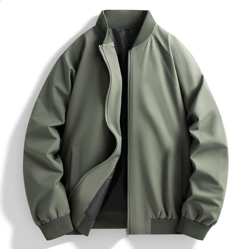 Spring/Autumn Baseball Jacket Mens Business Cardigan Long Sleeve Casual Jacket 240926