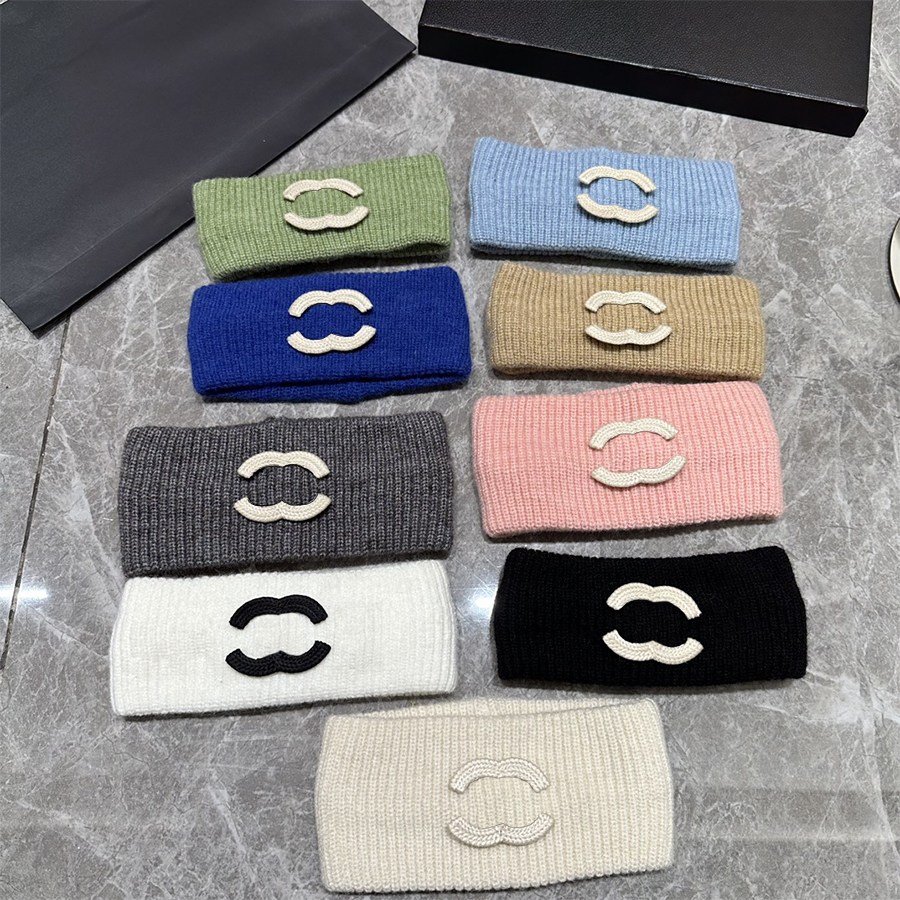 Luxury Designer Hand Wool Knitting Headbands HairBands for Women Triangle Letter Headband Elastic Yoga Sports Fitness HeadWrap HairJewelry-image-1022582633