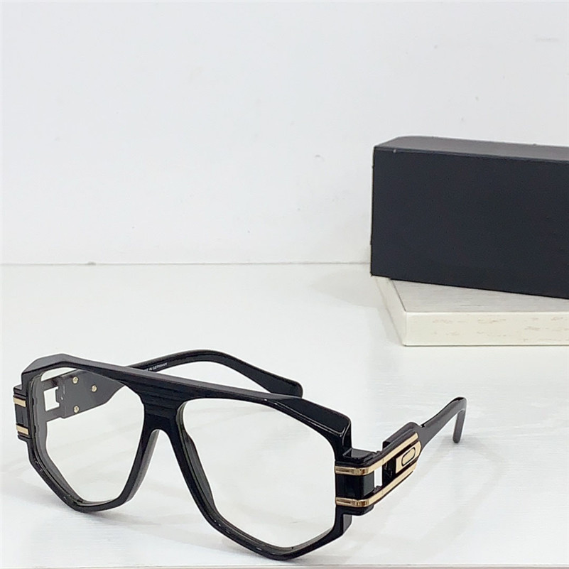 Nouveau design de mode hommes Pilot Lunes optiques 163 Cadre acétate exquis Allemagne Style Avant-Garde haut de gamme High East Transparent Lens