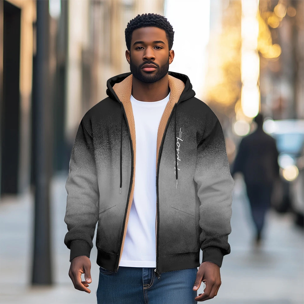 Veste en laine pour hommes avec sweat-shirt hivernal décontracté et chaud en manteau de pull à zipper Poches 240927