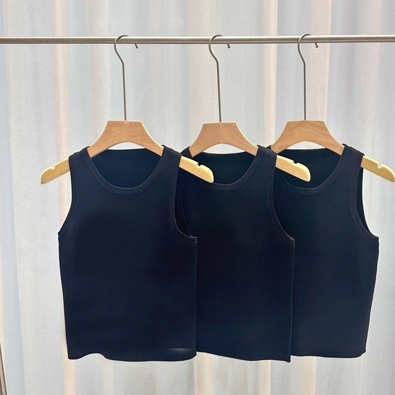 Women tops tank tshirts knits tees regular cropped tank top cotton tanks embroidered cotton-blend anagram shorts designer Suit sportwear fitness-image-898873212
