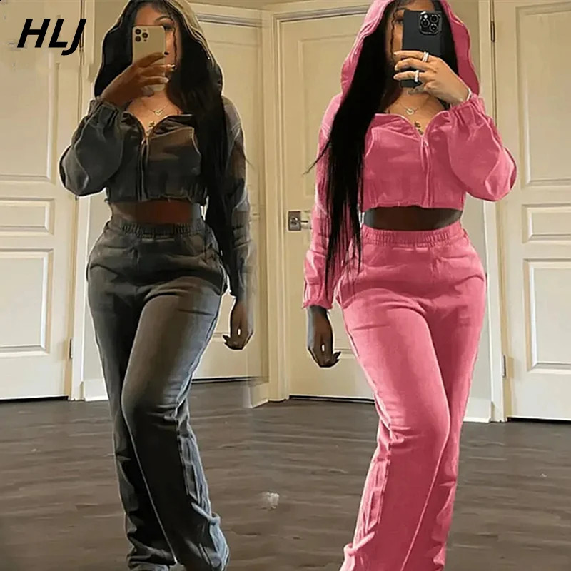 HLJ Pantalon de jogging de couleur solide décontractée d'automne