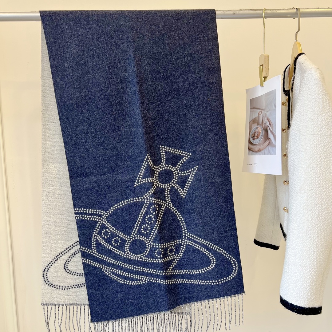 2024ss 180*60 CM Fashion Designer Wood Autumn Winter 100% Cashmere West Womens Long Shawl Soft and Comfortable Luxury Sided Tassel Scarf Gift VV1