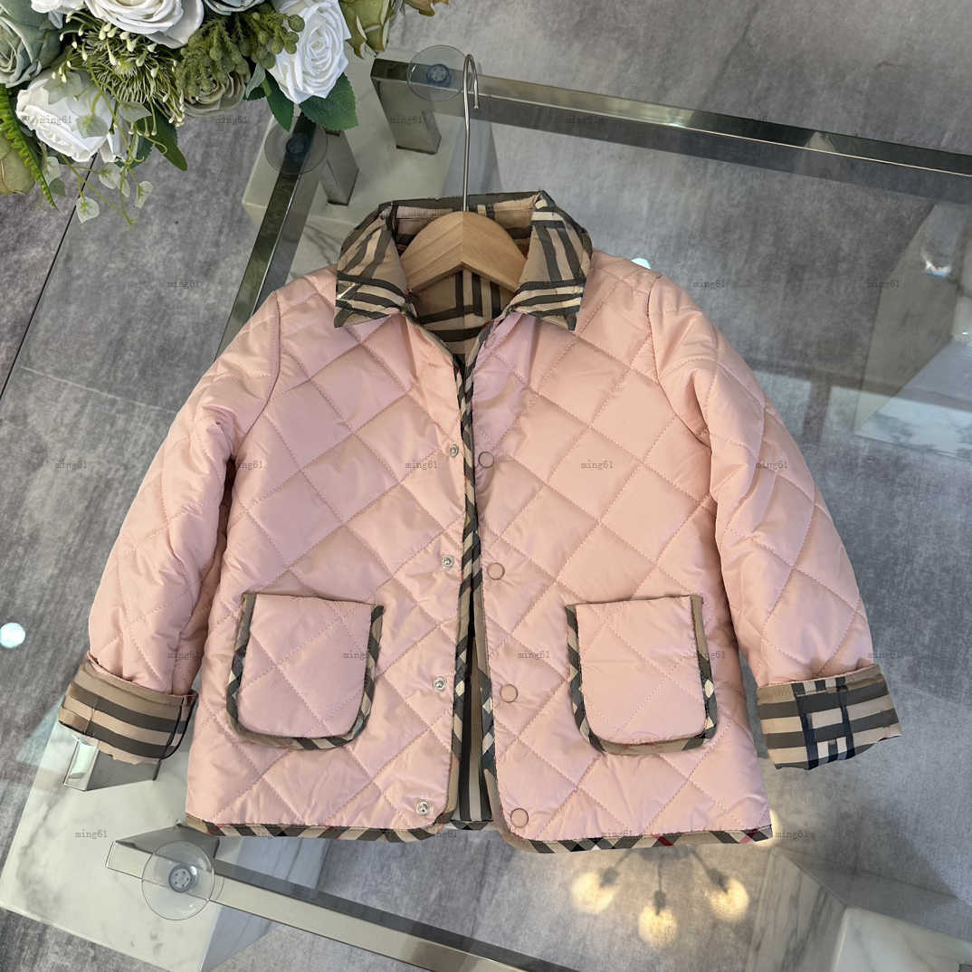Brand baby cotton Jackets Full printing of letter logo kids coat Lightweight and warm kids designer clothes Grid lock cotton boys girl Outwear-image-1022742306