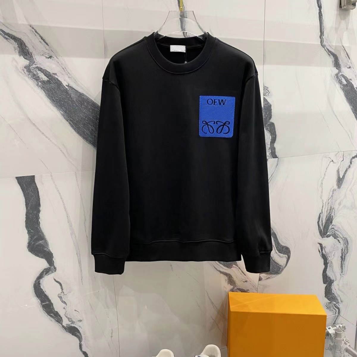 24ss Designer New Sweatshirt Men's and Women's Monogram Print Scoop Neck Couple Sweatshirt Luxury Brand Lovers A Line Autumn Asian Size M-