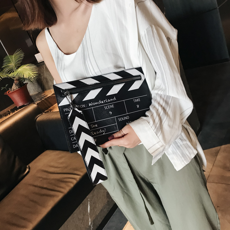 trend new model Funny Movie Prop Design Women Shouler Bags Designer leisure Letters wrap Clutch Cute Pu Leather Crossbody Messenger Bag Lady handbag