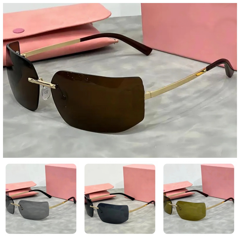 Mens designers designer frameless dunglasses for women driving sun glasses lunette summer polarized sunglasses men goggle eyewear fa090