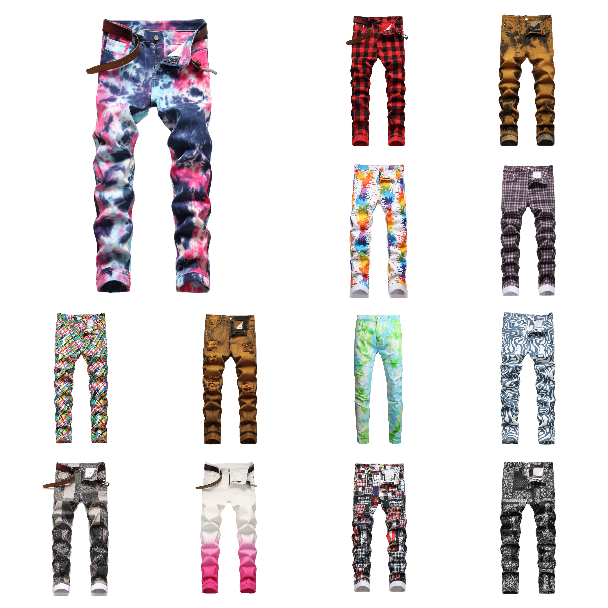 Men Jeans Y2k Skinny Designer Denim Motorcycle Pant Halloween trousers Slim Fit Men's Trousers Men And Women Hip Hop Streetwear For Mens Uomo P