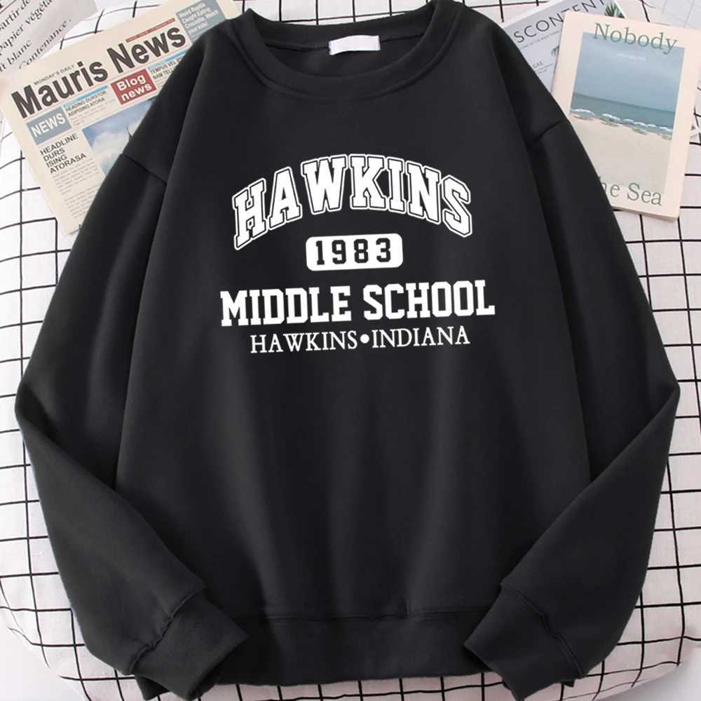 Hot selling brand 1983 high school printed sportswear mens autumn wool super large hooded sweatshirt Crewneck hip-hop clothing warm hooded sweats